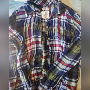 Women's size small soft flannel button up